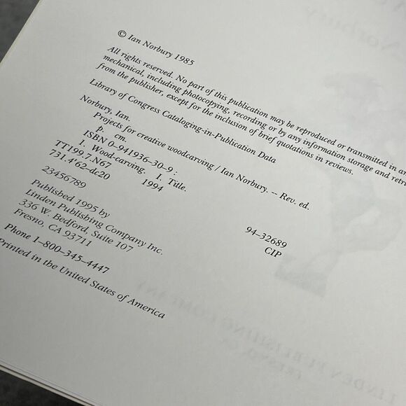 Projects for Creative Woodcarving by Ian Norbury 1995 Trade Paperback Good‎ - Picture 14 of 14